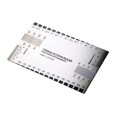 Miwayer Guitar String Action Gauge Ruler Stainless Guitar Height Gauge Set Up Tool /for Electric Bass and Acoustic Guitar