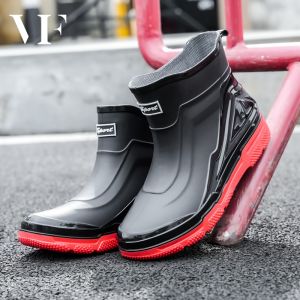 VFASION รองเท้าบูทกันน้ำ รองเท้าบูทยาง Rubber Rain Shorty Boots บู๊ตกันฝน บูทตลาดสด ยางพาราเทียม PVC ทนทานสูง สงกรานต์ รูปแบบสด