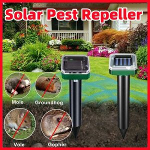 Solar Ultrasonic Vibration Mouse Repelling Snake Repeller Pest Lawn Garden Courtyard Rat Mole Repellant