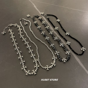 Fashionable Cross Body Chain Necklace for Men and Women Hiphop Style with Stars Sun Moon Clouds Universe Patterns