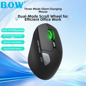 B．O．W | Tri-Mode Wireless Bluetooth Charging Ergonomic Silent Office Mouse