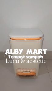 Alby Home - Tempat Sampah Pedal Kaki Trash Can Wadah Sampah Aesthetic