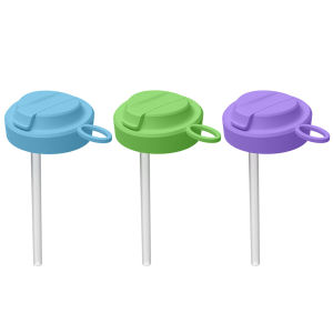 Welcomehome Soda Can Lids with Straws Silicone Dustproof Beer Can Toppers Reusable Drink Can Top Protectors for Soda Beverage Juice