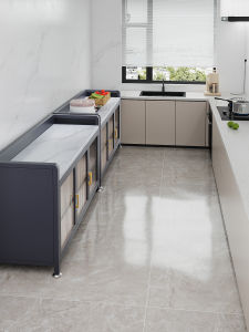 JUMEISHI | Multi-layer Longrain Glass Kitchen Storage Cabinet