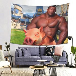 VIKAMA Hog Rider Thời Trang Tấm Thảm Thiết Kế Sáng Tạo Polyester Hình Chữ Nhật Trang Trí Nhà Cửa Đảng Tạo Không Khí Tăng Cường Có Thể Giặt Bằng Máy