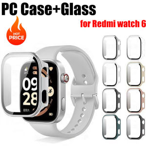 PC Shell+Glass for Xiaomi Redmi Watch 6 Screen Protector Anti-scratch Film Bumper Protective Cover for Redmi Watch 6 Accessories