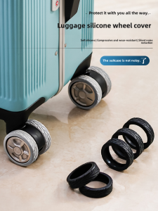 Silent Rubber Silicone Luggage Wheel Protector Cover Universal Wheel Cushion for Suitcase Travel Bag Replacement Accessories