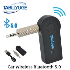 TABLLYUGE Car Bluetooth Receiver Adapter 3.5mm AUX Jack Stereo Audio Car Kit Transmitter Speaker Wireless Bluetooth Adapter