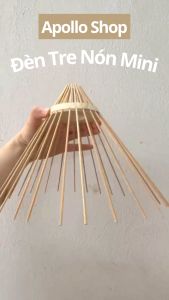 (Xưởng HCM) Đèn Mây Tre Thả Trần Hình Nón Lá Mini Dùng Để Decor Nhà Hàng Quán Ăn Cafe Homestay