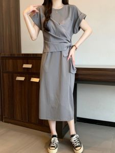 Đầm Thun Kiểu Dáng Giảm Cân Phong Cách Hai Mảnh