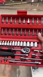 46pcs/set Tool Box Car Motorcycle Repair Set Hand Tools Home Service motor DIY Kit