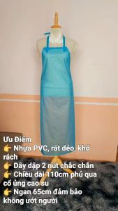 ( Combo 10 Cái - Freeship ) Tạp Dề Nhựa PVC Cao Cấp Chống Thấm Nước Yếm Nhựa Chống Thấm Yếm Làm Tôm
