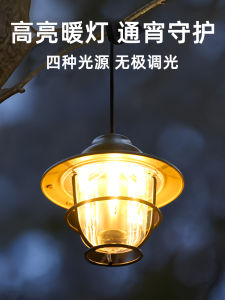 Portable Outdoor Camping Illumination Lamp Super Long Battery Life Pinecone Handheld Light Charging Atmosphere Lamp by Chuanyue
