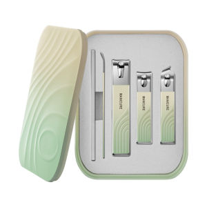 New 5-piece Large-mouth Nail Clipper and Nail Plier Set High-quality Household Stainless Steel Anti-splashing Nail Scissors