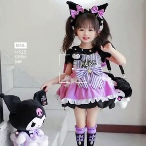 2026 Bowknot Kuromi Headband Anime Plush Cartoon Hairband Cute Hair Band Kuromi Hair Hoop Girls