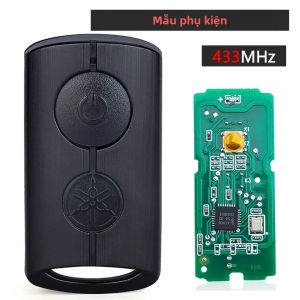 KEYECU 315 MHz 433.92 MHz ID49 Chip Chìa Khóa Điều Khiển Từ Xa Xe Máy Fob Dành Cho Yamaha XMAX300 NVX155 AEROX QBIX JAUNS - Chất Liệu ABS