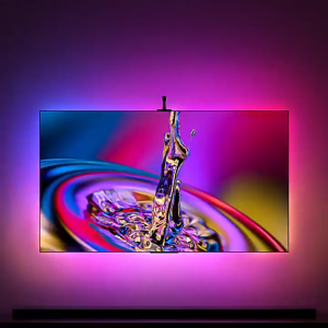 RGB TV LED Backlight with Camera App Control Dimmable LED Strip Lights for 30-85 Inch TV PC Monitor Ambient Lighting