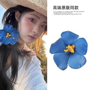 Kẹp Tóc Hoa Bluebell Phong Cách Bohemian Cho Nữ Phụ Kiện Chụp Ảnh Du Lịch Tóc Phụ Kiện Cảm Giác Không Khí Kẹp Tóc Hoa
