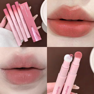 Soft Mist Lightweight Lip Powder Cream Matte Lip Gloss Sponge Tip Long Lasting Waterproof Nude Lipstick Lip Stain Korean Makeup