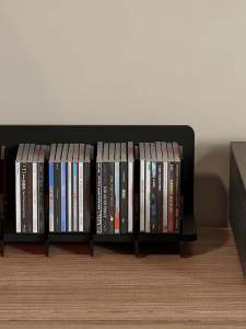 CD Holder Small Multi-Grid Storage Organize Box Comic Record Storing Compartment Acrylic Desktop Shelf Minimalist Multi-Layer