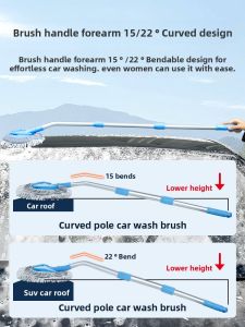 HELLOLEIBOO | Bendable Handle Soft Bristle Car Washing Brush