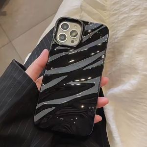 CASE warna jeli iPhone 11 13 12 Pro 14 15 Pro MAX XR XS MAX 7Plus 8Plus SE 7 8 6 6 S Plus 2032 iPhone Wave Case Silikon Tahan Benturan