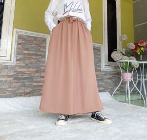 Rok Crinkle Airflow Import Premium Pinggang Karet Dan Tali Ada Sakunya Bisa Muat Bb 75kg Jumbo / Skirt Crinkle Crincle Kringkel Premium / Rok Korean Style / Sholihatstore