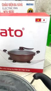 Chảo lẩu điện chống dính chính hãng Sato đa năng nấu lẩuchiênxàohấpcông suất 1700Wdung tích 5 lit dùng gia đình
