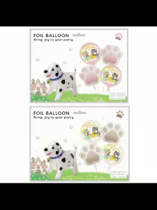 3D Dalmatian foil 5in1 balloon set shape foil happy birthday dog foil balloon set birthday pet party decoration