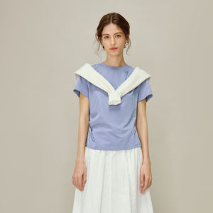 INMAN | Asymmetric Slim Fitted Short Sleeve T-Shirt