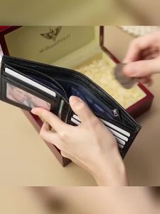 WILLIAMPOLO | Men Leather Wallet Compact Multifunctional