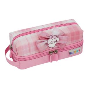 DISCO BEAR | Cute Portable Multi-functional Plaid School Style Large Capacity Pencil Case