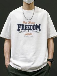 Loose Fit Cotton round Neck Short Sleeve T-Shirt for Boys Summer Fashionable Breathable Comfortable Versatile American Style Streetwear