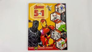 Marvel Avengers 5 In 1 Colouring Book With Over 60 Stickers & Fun Activities