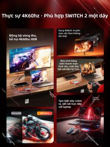 Bộ Chuyển Đổi Video All-in-One 4K 60Hz Cho Máy Tính iPad Xe Hơi và Chiếu Màn Hình