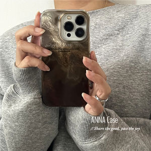 AnnaCase Premium Ice Coffee Colored Gradient Summer Feel Phone Case for  17Pro Max Womens Style Bright Surface Protection against Falls