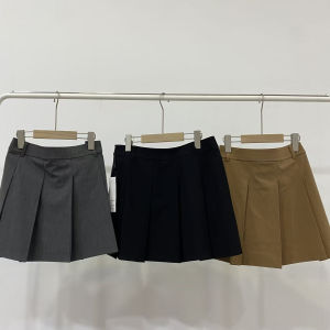 Casual Pleated Mini Skirt Womens Half-length Bunched Skirts Stylish Commute High-waist Short Length Solid Color New 2025