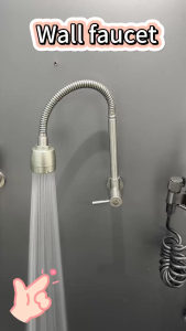Kitchen Faucet 360° Flexible Pull Faucet with Sprayer Stainless Sink Wash Tap