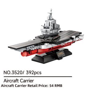 WANKE | Military Warship Carrier Small Particle Educational Building Blocks