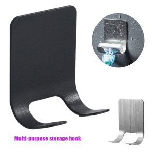 Stainless Steel Razor Holder  Hook Shaver Hanger Self-adhesive Phone Holder Bathroom Towel Robe Support Hair Dryer Waterproof