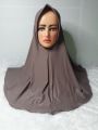 BERGO HAMIDAH ( WARNA ESPRESSO ) / BERGO JERSY  / KERUDUNG OLAH RAGA / HIJAB INSTAN JERSY / MENUTUP DADA/BERGO PET. 
