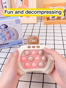 New Pop Quick Push Bubbles Game Console Series Toys Puzzle Game Machine Educational Toys 4 modes Funny Whac-A-Mole Toys for Kids Boys and Girls Adult Fidget Anti Stress Toys Focus Training Sensory Toys