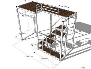 Loft bed customize singapore/store room/bomb shelter change to cozy helper room