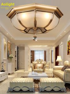 AODENG | Elegant Multifunctional Ceiling Light Crystal Copper