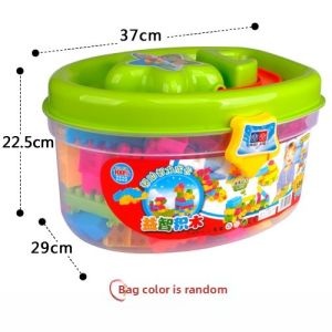 Educational Building Blocks Toys for Children Large Plastic Puzzle Blocks Early Education Assembly Gift for 1-3-6 Years Old Kids