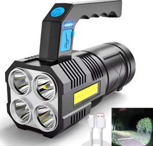 Đèn pin LED nhỏ có đèn thân COB ánh sáng mạnh có thể điều chỉnh cự li đèn pin mini 511 có bộ sạc USB