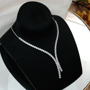 Kalung Titanium Belah Dua Full Permata Anti Karat Elegant Korean Style