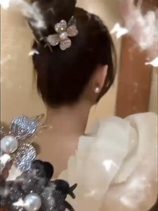 Jepit Rambut Korea Fashion Premium Jedai Manik Kristal Mutiara Wanita Elegan HIgh Quality Clips 8CM