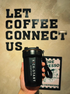 Kick-Start Vacuum Insulated Durable Stainless Steel Hot & Cold Travel tumbler
