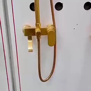 2025NEW 3 in 1Hot/Cold Luxury Gold Shower Spray Set Square Rainfall Shower Set Mixer Faucet